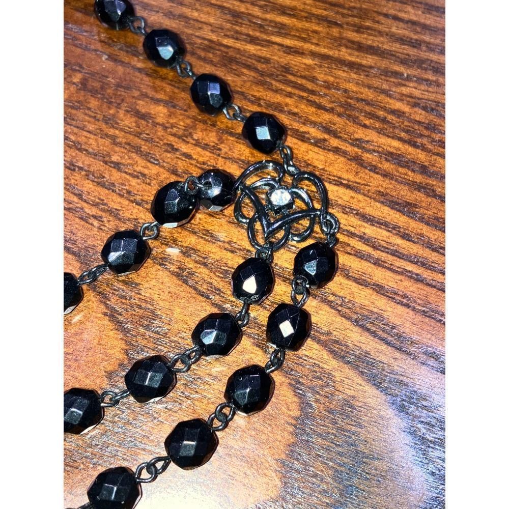 Three Rows Black beaded Necklace! - Picture 7 of 9